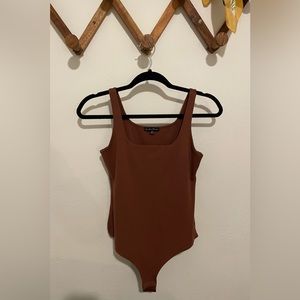 Hunter & browa brand warm brown body suit in size medium.